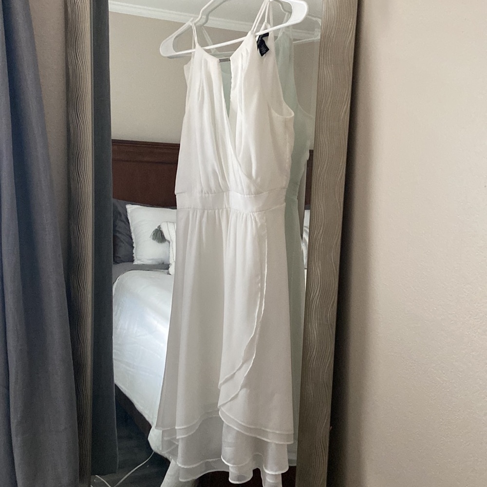 White House Black Market white midi sundress